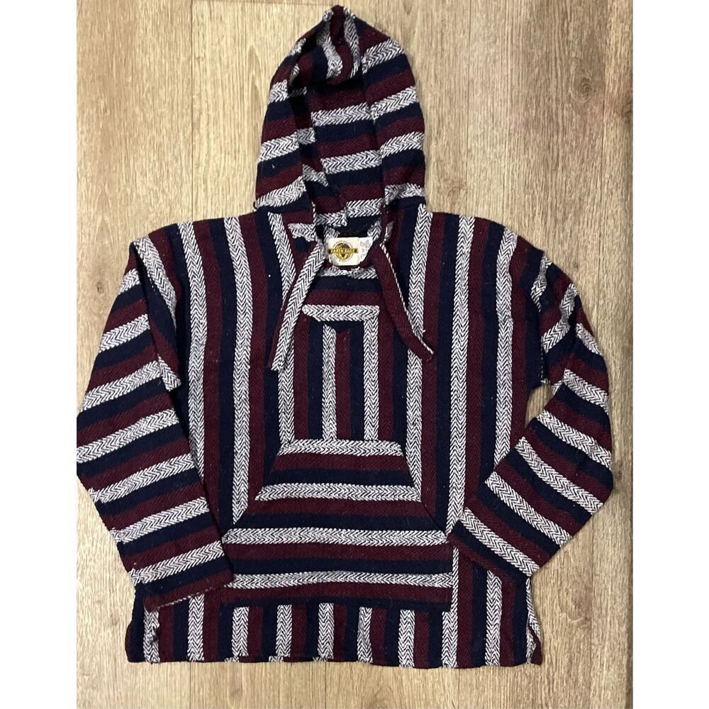 Earth Ragz Medium Men Women Rug Sweater Navy Burgundy